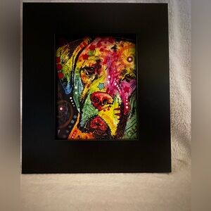 Dog Art- Boxer, Wood Frame 5.5” x 7”